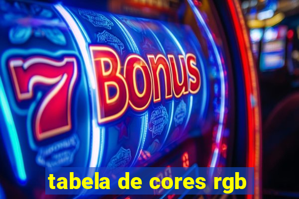 tabela de cores rgb